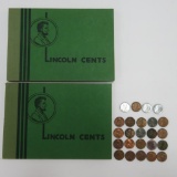 Two partial Lincoln head penny books