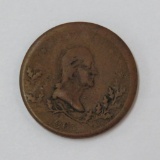 1863 Civil War Token, portrait front and star back