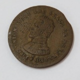 1863 Civil War Token, The Union Must and Shall Be Preserved, Beware, Snake obverse