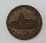 1863 United States, Capitol, Civil War Token, Army & Navy