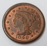 1848 Liberty Head braided hair Large Cent