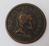 Benjamin Franklin Token, A penny saved is a penny earned, Civil War token