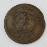 Civil War Token, Knickerbocker currency, Good for one cent