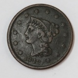 1842 Liberty Head braided hair Large Cent