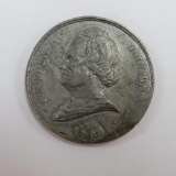 1860 Large Stephen Douglas token, lead, 1 1/4
