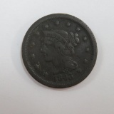 1845 Liberty Head, braided hair, Large Cent