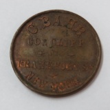 New York Civil War Token, C Bahr, not one cent
