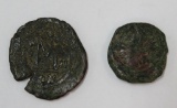 Two ancient coins, 3/4