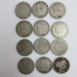 Twelve Liberty Head Nickels