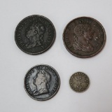 British and Nova Scotia coins, 4 coins