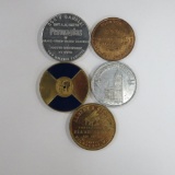 Five Milwaukee Advertising Tokens