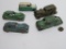 Two Hubley cars and three Tootsie Toy die cast cars, 3