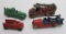 Four vintage metal fire trucks, Tootsie Toys and Slush cast, 2 1/4