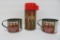 Bonanza Thermos and two tin cups