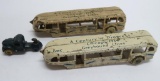 Two arcade Century of Progress Chicago 1933 Greyhound Lines buses and one smaller cab