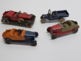 Four metal Tootsie toy vehicles, 3