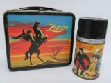 Aladdin Zorro metal lunch box and thermos, Walt Disney