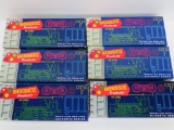 Six Roadhouse Products HO Model train cars with boxes