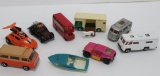 9 Vintage Hot Wheels and Matchbox, VW, camper vans, boat