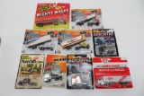 Nine Big Rigs and Road Champs die Cast semi trucks and cabs