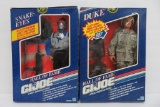 Two Hall of Fame GI Joe Action figures in box, Duke and Snake Eyes