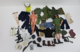 Two flocked hair GI Joes and accessories