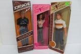Two Sergio Valente Fashion dolls in boxes and Jordache doll, 12