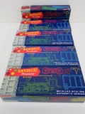 Five Roundhouse Products HO Model train cars, advertising