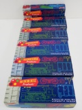 Six Roadhouse Products HO Model train cars with boxes