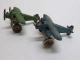 Two cast iron airplanes, #362, 4