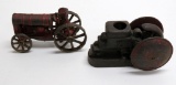 Cast iron tractor and Fairbanks Morse hit and miss Z engine