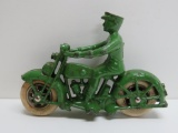 1930's attributed to Arcade cast iron motorcycle, 5 1/2