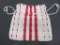 Woven Rag Rug Purse, red and white, 10