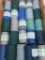 25 rolls of Mayville carpet warp, blues and greens, 4