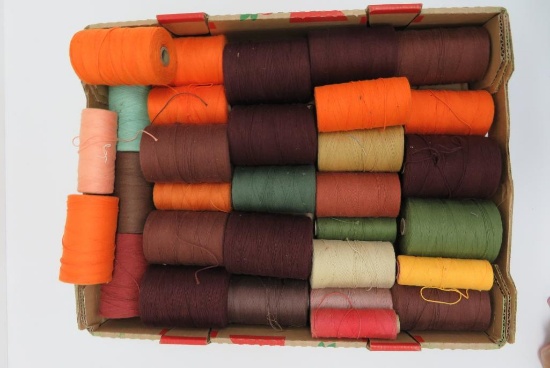 26 rolls of carpet warp, 4", autumn colors