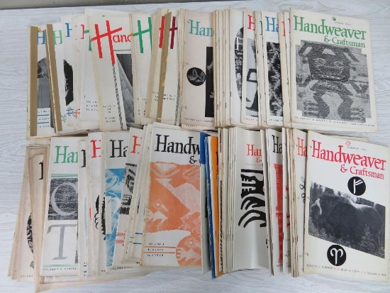 89 Handweaver and Craftsman magazines, 1950's to 1970's