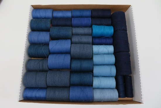 30 spools of Warp, blues