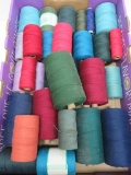 31 Spools of carpet warp, assorted colors, 4