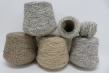 Four large spools of wool blend variegated, four 7