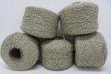 Five Large Tweed Berger matching spools, grey and white, 7