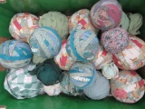 21 Farmhouse pattern rag balls, 3