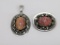 Two Hecho En Mexico sterling pin and pendant, 1 1/4