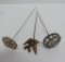 Three lovely hat pins