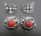 Two pair of vintage earrings, Denmark sterling and unmarked attributed to sterling