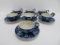 Herman Nils Kahler Danish Modern Pottery 7 cups and saucers, Marguerit daisy