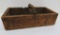 Wood tool carrier box, two compartment, 19