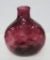 Amethyst colored open pontil flask, 5 3/4