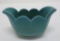 Van Briggle dish, blue, fluted, 5