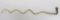Neat Curly art glass cane, brown and clear, 31