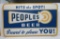 Peoples Beer, Hits the Spot, Brewed to Please You, plastic sign panel